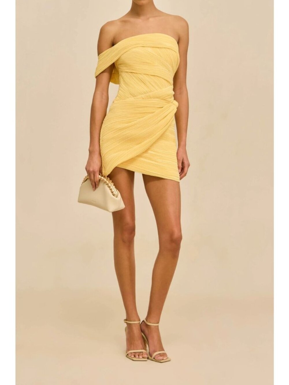 NWT Cult Gaia AHRA Mini Dress Size 6 in Daffodil Yellow